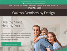 Tablet Screenshot of oaktondentistrybydesign.com